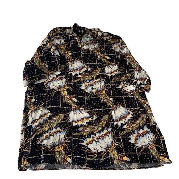 Reyn Spooner Hawaiian Lily Koi Flower Vintage‎ Floral Men's XXL Hawaiian Shirt - Picture 1 of 7